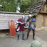 zwei kämpfende hussitische Ritter